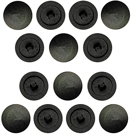 Qrity 50PCS Black Screw Cover Caps, Diameter 12MM Plastic Cross Head Screw Cover Caps, Snap-in Cover Caps Fit Phillips Screw, Screw Decorative Covers for Furniture, Wardrobe, Cabinet Shelf