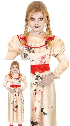 FIESTAS GUIRCA | Disfraz Muñeca Terrorífica Niña - Vestido Largo - Varias