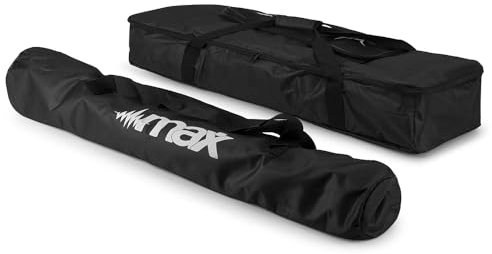 MAX AC152 PartyBar Padded Soft Case Set – DJ Light Bag Protective Carry Cases for PartyBar4 DJ Disco LED Lighting Kit & Stand – Ideal for Mobile DJs & Event Organisers