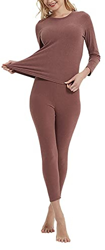 Sous-vêtements thermiques en laine mérinos pour femmes : sous-vêtements thermiques pour femmes extra chauds lot de deux ensemble de sous-vêtements thermiques respirants sous-vêtements fonctionnels