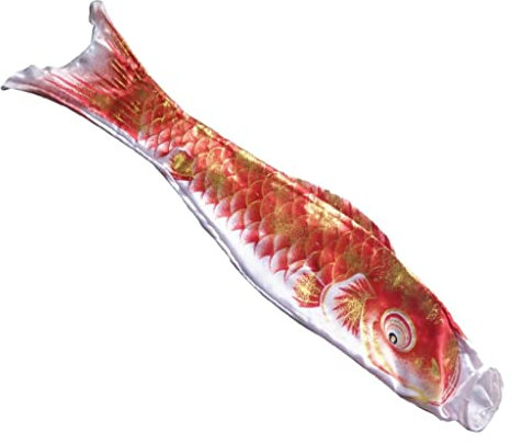 Wdfnexalai Manche à air Japonais Carpe Drapeau Jardin Koi Nobori Sailfish 50cm Rouge Doré