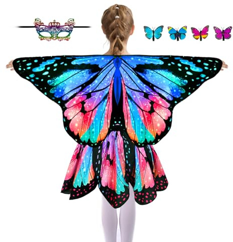 Sunlisky Butterfly Wings Kids (Girl) Butterfly Girl Costume Set