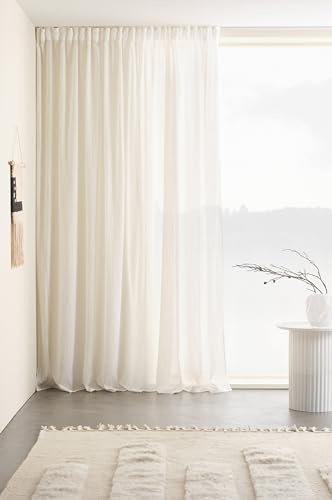 Jotex Tenda multifunzione a strati extra larga, 275 cm, in misto cotone e poliestere, certificata Oeko-TEX® Standard 100, cotone migliore, bianco, 1 pezzo 275 x 300 cm