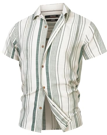 Indicode Camisa de verano INKiss de manga corta para hombre, estilo retro con cuello Kent, azul oscuro, XXL