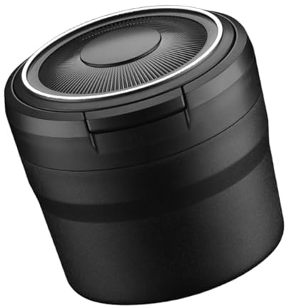 Cenicero de coche con luz LED y tapa pequeño con LED brillante, fácil de llevar, excelente para la oficina de los propietarios