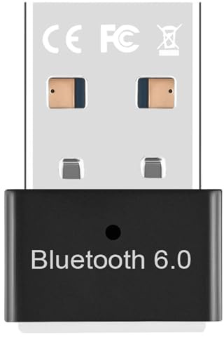 USB Bluetooth Adapter for PC, Bluetooth Dongle Receiver EDR & BLE, Low Latency Bluetooth USB, Plug & Play for Wireless Headphone, Speaker, Keyboard, Mouse, Compatible with Windows 11/10/8.1/7