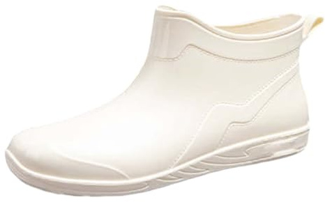 1 paire de bottes de pluie courtes pour enfants jardin femmes bottes de pluie épaisses Miss blanc bas, blanc, 36 EU