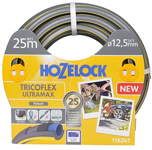 Hozelock Tricoflex Ultramax Hose, Grey, 12.5 mm x 25 m