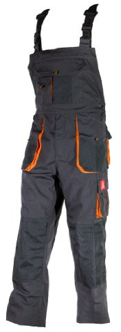 Urgent URG-A Grau-orange 58 Arbeitskleidung Latzhose, Graphit