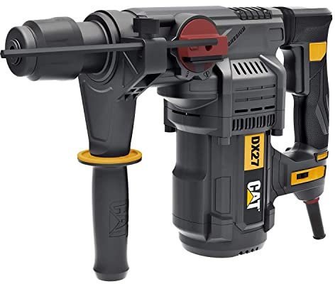 CAT DX27 Bohrhammer 1500W, SDS-Plus, 5.0J Schlagenergie, 32mm Bohrleistung, 4 Funktionen, Anti-Vibration, Magnesium-Getriebe (inkl. Zusatzhandgriff & Tiefenanschlag)