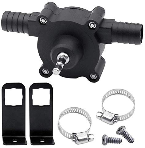 Pompe à eau pour home garden, mini pompe à eau portable auto-amorçage pompe de forage électrique avec 6,35mm Shank Diesels Huile Fluide Eau Main Pompes de transfert de forage électrique Vitesse rapide