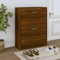 Xichuzi Schuhschrank Braun Eichen-Optik 63x24x81 cm Holzwerkstoff, Schuhorganizer, Flurgarderobe, Shoe Cabinet, Schuh Schrank, Flurschrank, Schuhkipper, Schuhaufbewahrung - 342563