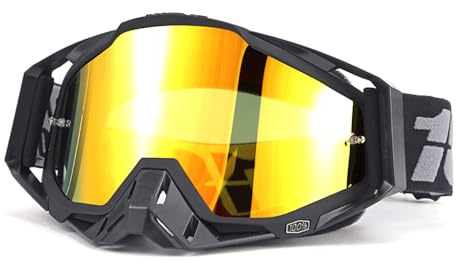 XFSRG Lunette De Cyclisme PolariséE Lunettes De Moto Lunettes VéLo Masque Ski Protection 100% Anti-Vent Pour Descente Cross & Sports ExtéRieurs