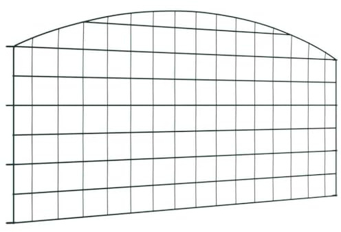 Tonture Set di 5 recinzioni per laghetto, in acciaio, 100 x 50 cm, per esterni, con protezione dagli sguardi indiscreti e delimitazione stabile, per terrazza e giardino anteriore