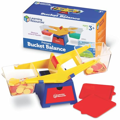 Learning Resources Primary Bucket Balance, Ages 3+, Classroom Balance Scale, Maths & Science Toy for Kids, Back to School Supplies