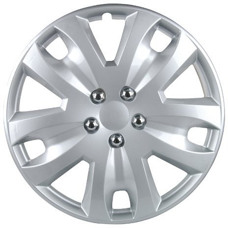 Unitec 74853 Enjoliveur Hockenheim, 4-, 16, 100% ABS, col. Argent, 4 pièces