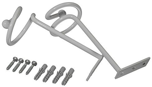 Easy-Shadow - 8 Stück Drapierhaken weiß für Gardinen / Gardinenschals / Querbehänge / Vorhänge - Haken aus Metall zur Dekoration von Schals / Stores inkl. Montagematerial - weiß