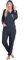 maluuna - Damen Jumpsuit, Onesie, Overall, Einteiler mit Bündchen an Arm- und Beinabschluss aus 100% Baumwolle, Farbe:anthrazit, Größe:32-34
