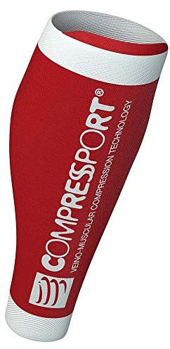Compressport Calf R2 V2 Scaldamuscolo, Rosso, T1