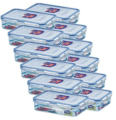 Lock&Lock Frischhaltebox Kühlschrankdose Frischhaltedose 800ml, luftdicht, HPL816T - 12er Set