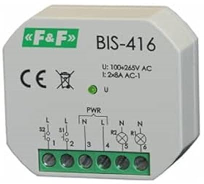 Bistabile Relais mit 2 unabhängig steuerbare schaltkreise F&F BIS-416 8275
