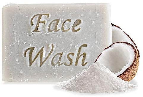 Exfoliating Face Wash Bar, Facial Cleanser with Superfine Pumice Stone and Coconut Milk, All-Natural Vegan Soap, Scented with Patchouli, Sweet Orange,& Clary Sage Essential Oils, 75g - The Natural Spa