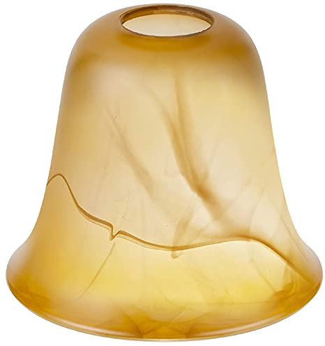 RORIANO Cracks Amber Glass Shade, Lighting Fixture Accessory Lampshade Glass Replacement with 1-5/8-inch Opening Fitter