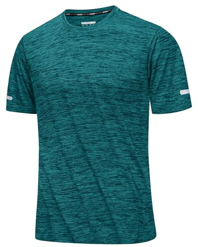 MAGCOMSEN Mens T Shirt Gym Running Sport Shirts Training Quick Dry Lightweight Top Breathable Short Sleeve T-Shirt Workout
