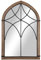 HOMCOM Dekorativer Wandspiegel aus Holz 93x60 cm Fensterspiegel mit 2 Haken im Vintage-Stil für Wohnzimmer Schlafzimmer Esszimmer Eingangshalle Braun