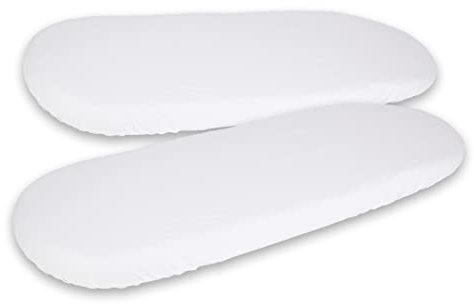 Little Angel Baby Spannbettlaken für Kinderwagen Stubenwagen 2-er Set Wasserdicht 75 x 40 cm Weiß