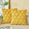 Ci & Ci 2er Set Boho Deko Kissenbezug 40x40 cm, Senfgelb Kissen Sofakissen Dekokissen Zierkissen, Flauschig Kissenbezüge Kissenhülle für Sofa Couch