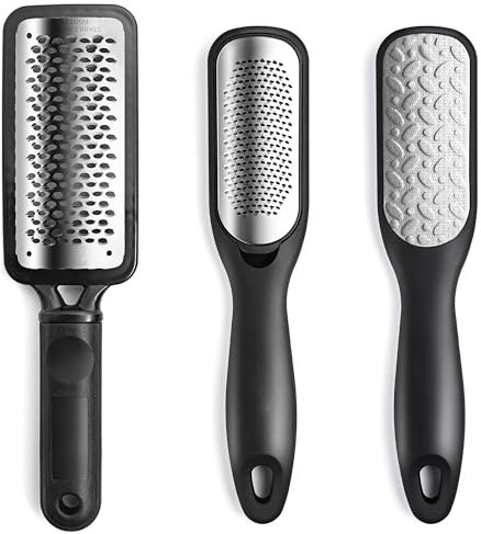 BUXIUGAN Hornhautentferner, Hornhaut Entfernen Fuß, Hornhauthobel, Hornhautfeile, Kann Sowohl Auf Nassen Als Auch Auf Trockenen Füßen Verwendet Werden, Fußpflege-Hautentferner Aus Edelstahl (3 Pack)