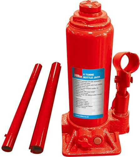 Hilka 82240550 5 Tonne Bottle Jack, Red