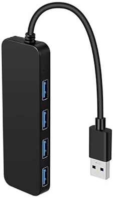 tiyiyok Hub USB 3.0, Adaptateur USB 4 Ports Haute Vitesse, Rallonge USB Compacte pour PC Portable, Bureau, Disque Dur Externe, et Port Multiple pour PC