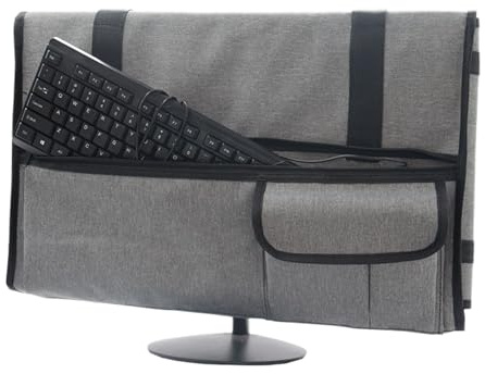 Borsa Trasporto Monitor, Tasche Trasporto Regolabile per Monitor da Scrivania, Custodia Regolabile Organizza Computer Schermo Tastiera e