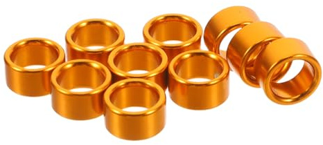 DOITOOL 10pcs Gold Aluminium Pigeon Leg Rings Identification Bands for Bird Health and Training Reusable Foot Bands for Doves and Poultry Comfortable Fit for Easy Leg Identification