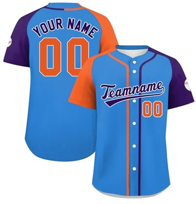 Magliette Personalizzate Magliette da Baseball Maglie da Football Americano Maglie da Baseball Personalizzate (Modelli per Ragazzi e Ragazze) Asciugatura Rapida