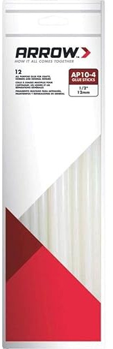 6 Pack Arrow Fastener AP10-4 10 x 1/2 All Purpose Clear Hot Melt Glue Sticks 12 per Package
