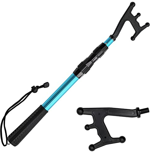 SAN LIKE Boat Hook,Telescopic Boat Hook Push Pole Aluminum &Lightweight with Floating Hand Grips for Docking Extend to 43inch