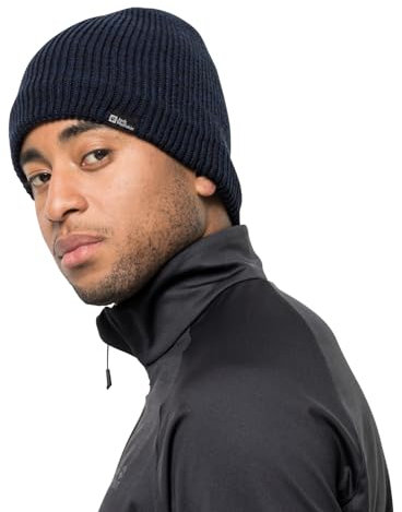 Jack Wolfskin Unisex Feldberg Beanie-Mütze, Schwarz, L EU