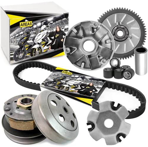 Area1 Variomatik - Trasduttore a cinghia trapezoidale, 50 cc, 4 tempi, 10 pollici, 139 QMB/QMA compatibile con BT49QT RS AGM-Motors Explorer Flech Tech Yiying Wangye Zhej Alpha Motors AJS