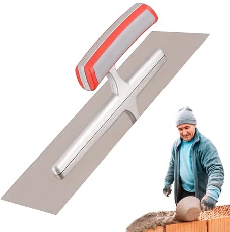 Cazzuola per cemento, multifunzionale, piatta, per la finitura del calcestruzzo, ergonomica, strumento leggero per cartongesso, intonacatura cartongesso, cartongesso
