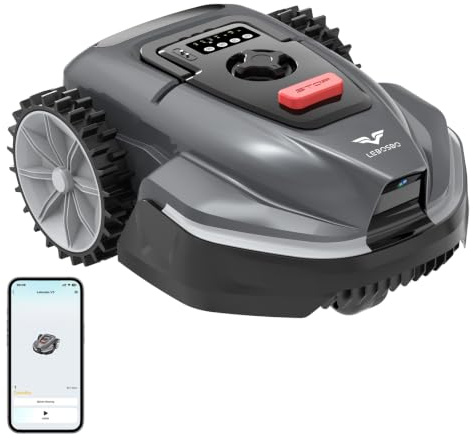 LEBOSBO V3 robot cortacésped, con navegación visual, detección de 150+ obstáculos, control por app, 50 dB, con modo espiral y sensor de lluvia, cortacésped automático para jardines pequeños y medianos