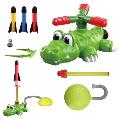 Juguete Aspersor de Agua Juego De Lanzamiento De Cohete con De Dibujos | Aspersores De Agua Para Juego Al Aire Libre Para Piscina Parque Jardín, Niños Y Niñas De 3 A 8