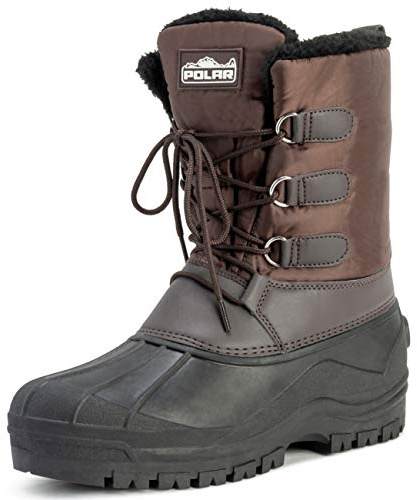 Polar Hommes Boue Lacer Court Nylon Hiver Neige Pluie Lacer Canard Bottes - BRO41 - AYC0142