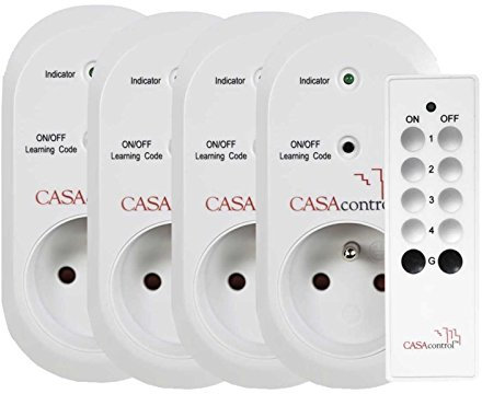 Pack de 4 prises wifi avec télécommande pour Smart wifi [Casa Control]