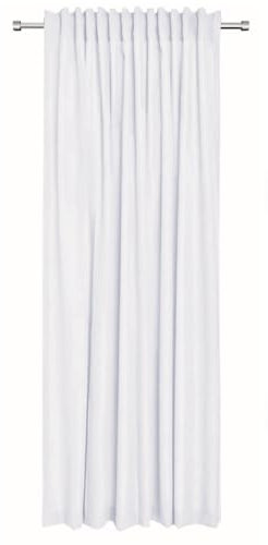 Rollmayer Vorhänge mit Tunnelband Kollektion Vivid (Weiß 1, 135x150 cm - BxH - 2 er Pack) Blickdicht Uni einfarbig Gardinen Schal für Schlafzimmer Schal für Schlafzimmer Wohnzimmer