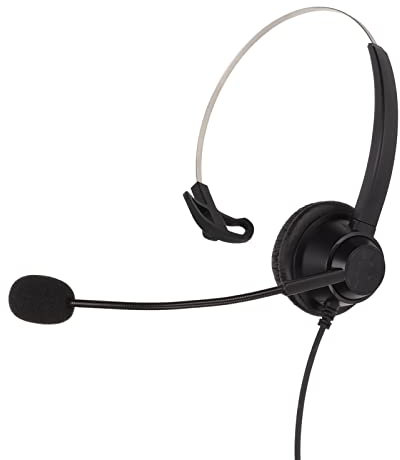 Auriculares para Teléfono H360D‑QD, Auriculares Monoaurales con Cancelación de Ruido para Oficina, Auriculares para Teléfono Fijo con Cable Y Micrófono, Interfaz de Conexión Rápida QD, para Jabra para