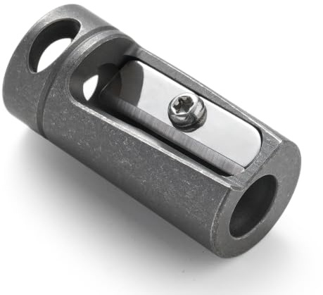 KeyUnity KT00 Sacapuntas portátil de aleación de titanio, hoja de acero alemán, sacapuntas manual de un solo orificio para lápices de colores, ideal para la escuela/oficina/al aire libre