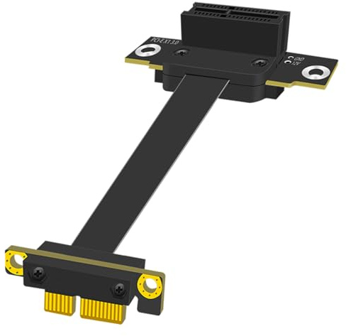 GLOTRENDS 100mm PCIe 3.0 X1 Riser-kabel för M.2, WiFi, Firewire, USB, ljudkort, etc